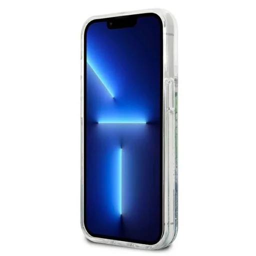 Guess GUHCP13XLFLSN iPhone 13 Pro Max 6.7" zöld/zöld kemény tok Flower Liquid Glitter - 5