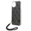 Guess GUOHCP14MH4STK iPhone 14 Plus 6.7" fekete / fekete keménytok 4G Print Strap thumbnail