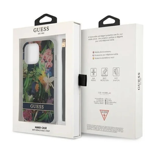 Guess GUHCP13LHFLSB iPhone 13 Pro hardcase Flower Strap tok - 8
