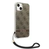 Guess GUOHCP14MH4STW iPhone 14 Plus 6.7" barna / barna kemény tok 4G Print Strap tok thumbnail