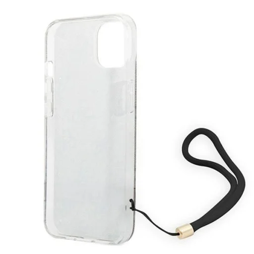 Guess GUOHCP14MH4STW iPhone 14 Plus 6.7" barna / barna kemény tok 4G Print Strap tok - 7