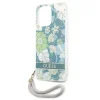 Guess GUHCP13LHFLSN iPhone 13 Pro zöld/zöld keménytok Flower Strap tok - 6