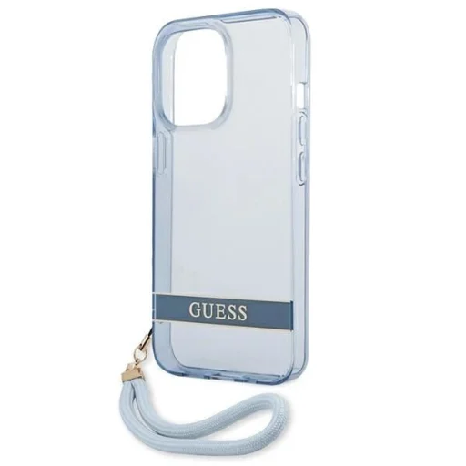 Guess GUHCP13LHTSGSB iPhone 13 Pro kék / kék kemény tok Translucent Stap tok - 6