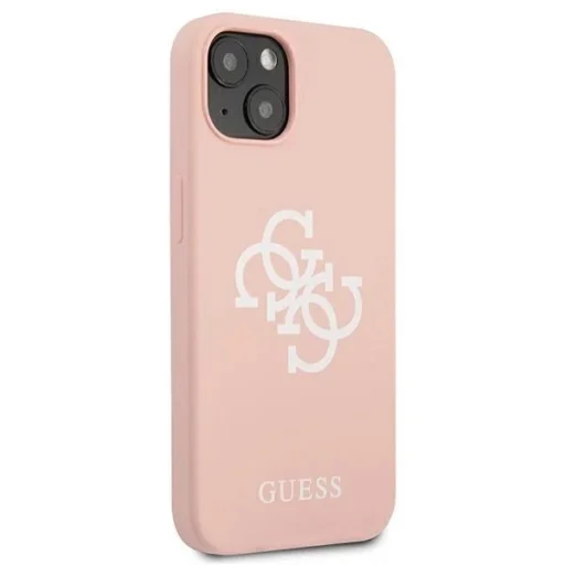 Guess GUHCP13SLS4GWPI iPhone 13 mini 5.4" rózsaszín/rozsaszin tok hard case Silicone 4G Logo - 4