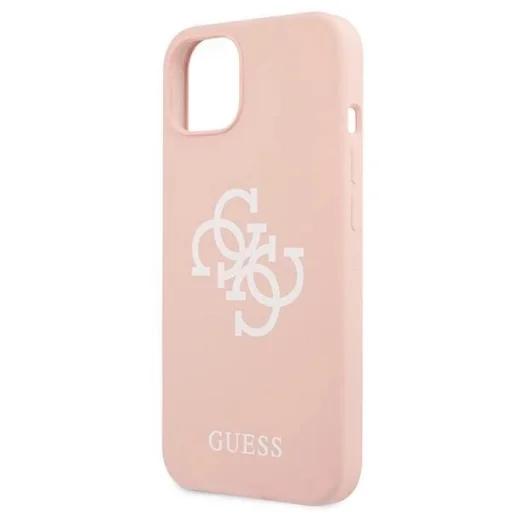 Guess GUHCP13SLS4GWPI iPhone 13 mini 5.4" rózsaszín/rozsaszin tok hard case Silicone 4G Logo - 6