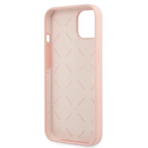 Guess GUHCP13SLS4GWPI iPhone 13 mini 5.4" rózsaszín/rozsaszin tok hard case Silicone 4G Logo - 7
