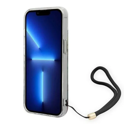 Guess GUOHCP14MHFLSB iPhone 14 Plus 6,7" kék / kék keménytok virágos pánttal - 4