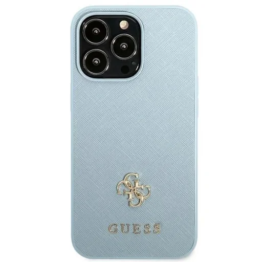Guess Saffiano 4G Small Metal Logo tok iPhone 13 Pro Max-hoz - kék - 3