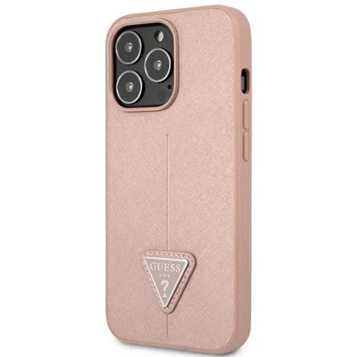 Guess GUHCP14LPSATLP iPhone 14 Pro 6.1 "pink / pink kemény tok SaffianoTriangle Logo - 2