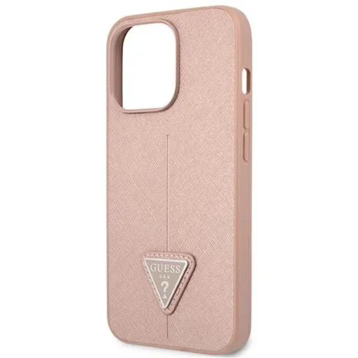Guess GUHCP14LPSATLP iPhone 14 Pro 6.1 "pink / pink kemény tok SaffianoTriangle Logo - 6