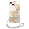 Guess GUOHCP14MHFLSU iPhone 14 Plus 6.7 lila / lila kemény tok Flower Strap tok thumbnail