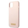 Guess GUHMP13MSBPLP iPhone 13 6.1" pink/pink szilikon tok Silicone Logo Plate MagSafe - 6
