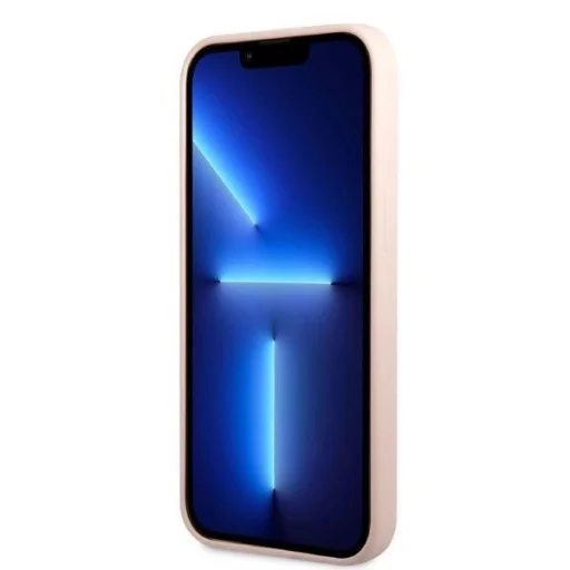 Guess GUHMP13SSBPLP iPhone 13 mini 5.4" pink/pink kemény tok Silicone Logo Plate MagSafe tok - 5