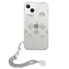 Guess GUHCP13SKPESI iPhone 13 mini 5.4" ezüst/ezüst telefontok Peony Chain Collection tok thumbnail