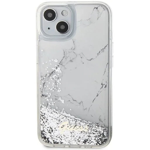 Guess Liquid Glitter Marble tok iPhone 14-hez - fehér - 3