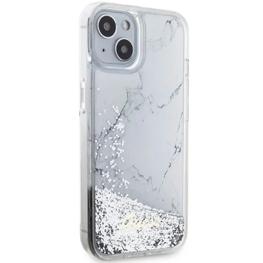 Guess Liquid Glitter Marble tok iPhone 14-hez - fehér - 4