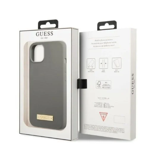 Guess GUHMP13MSPLG iPhone 13 6.1" szürke/szürke kemény tok Szilikon Logólemezzel MagSafe - 8
