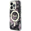 Guess GUHMP14LHCFWSK iPhone 14 Pro 6.1" fekete/fekete kemény tok Flower MagSafe thumbnail