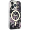 Guess GUHMP14LHCFWSK iPhone 14 Pro 6.1" fekete/fekete kemény tok Flower MagSafe thumbnail