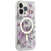 Guess GUHMP14XHCFWST iPhone 14 Pro Max 6.7" átlátszó kemény tok Flower MagSafe - 4