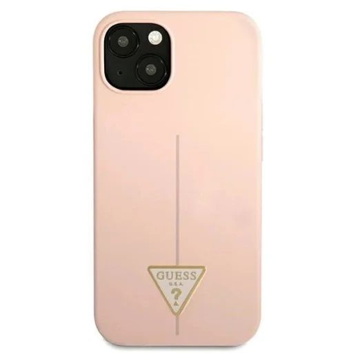Guess GUHCP13SSLTGP iPhone 13 mini 5.4" pink/pink hardcase Silicone Triangle tok - 3