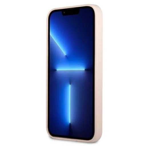 Guess GUHCP13SSLTGP iPhone 13 mini 5.4" pink/pink hardcase Silicone Triangle tok - 5