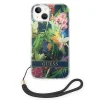 Guess GUOHCP14SHFLSB iPhone 14 6.1 "kék/kék kemény tok Flower Strap tok thumbnail