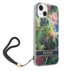 Guess GUOHCP14SHFLSB iPhone 14 6.1 "kék/kék kemény tok Flower Strap tok thumbnail