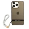 Guess GUHCP13LHTSGSK iPhone 13 Pro / 13 6.1" fekete/fekete tok Translucent Stap thumbnail