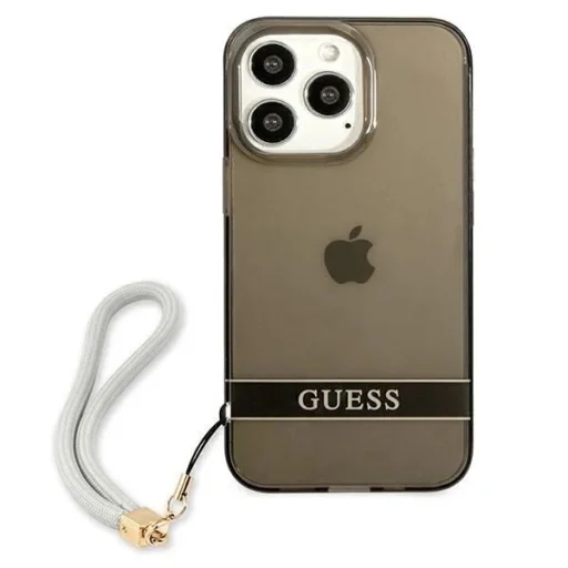Guess GUHCP13LHTSGSK iPhone 13 Pro / 13 6.1" fekete/fekete tok Translucent Stap - 3