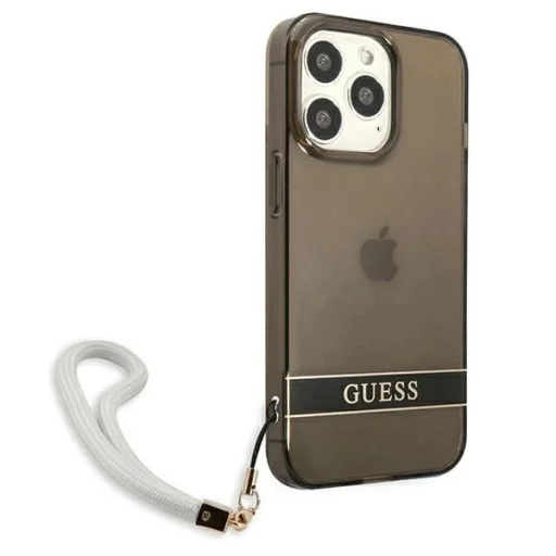 Guess GUHCP13LHTSGSK iPhone 13 Pro / 13 6.1" fekete/fekete tok Translucent Stap - 4
