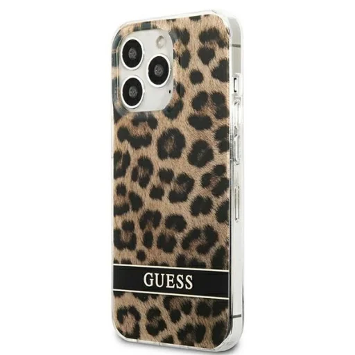 Guess GUHCP13LHSLEOW iPhone 13 Pro / 13 6.1" barna/barna kemény tok Leopard - 2