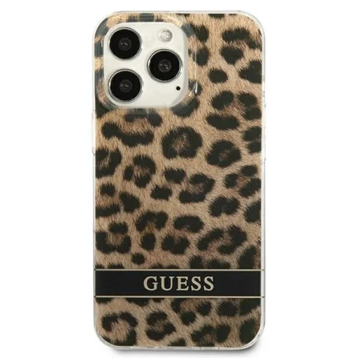 Guess GUHCP13LHSLEOW iPhone 13 Pro / 13 6.1" barna/barna kemény tok Leopard - 3