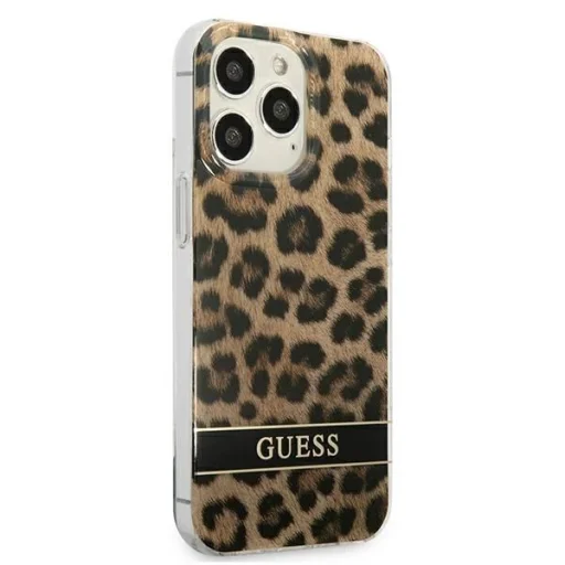 Guess GUHCP13LHSLEOW iPhone 13 Pro / 13 6.1" barna/barna kemény tok Leopard - 4