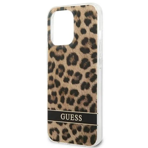 Guess GUHCP13LHSLEOW iPhone 13 Pro / 13 6.1" barna/barna kemény tok Leopard - 6