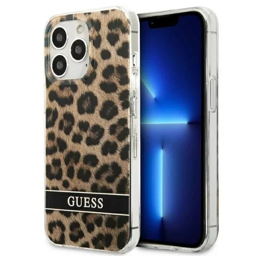 Guess GUHCP13LHSLEOW iPhone 13 Pro / 13 6.1" barna/barna kemény tok Leopard - 1