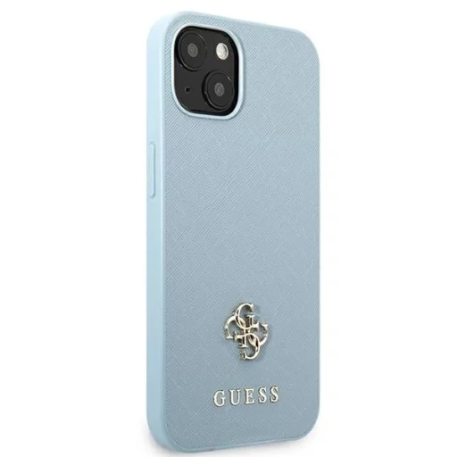Guess Saffiano 4G Small Metal Logo tok iPhone 13 mini - kék - 4