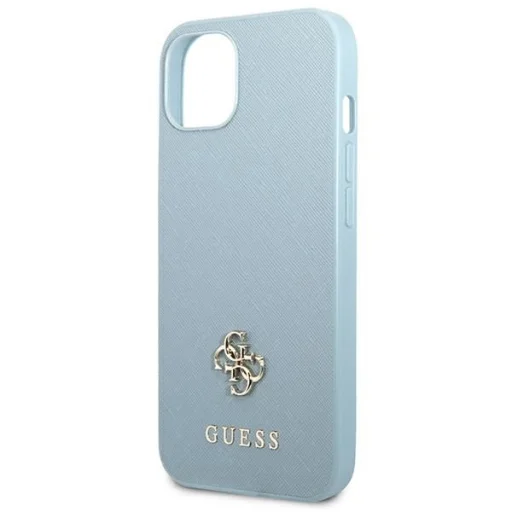 Guess Saffiano 4G Small Metal Logo tok iPhone 13 mini - kék - 6