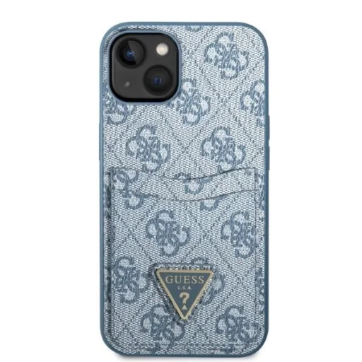 Guess GUHCP13SP4TPB iPhone 13 mini 5.4" kék/kék kemény tok 4G Háromszög Logó Kártyatartó - 3