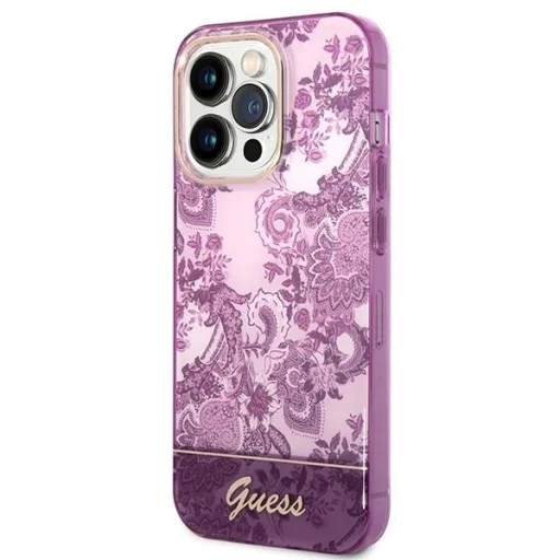 Guess Porcelain Collection tok iPhone 14 Pro Max - fukszia - 2