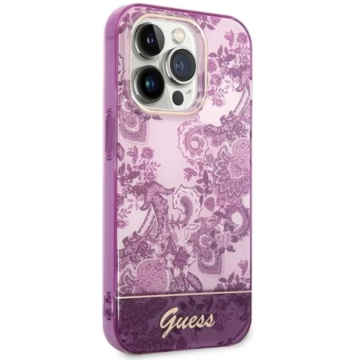 Guess Porcelain Collection tok iPhone 14 Pro Max - fukszia - 4