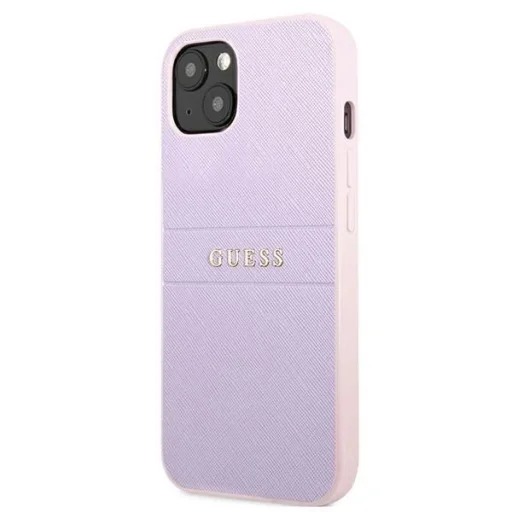 Guess GUHCP13SPSASBPU iPhone 13 mini 5,4" lila/lila Saffiano Forró Bélyegző és Fém Logó tok - 2