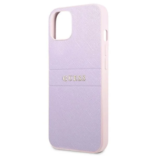 Guess GUHCP13SPSASBPU iPhone 13 mini 5,4" lila/lila Saffiano Forró Bélyegző és Fém Logó tok - 6