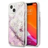 Guess GUHCP13SLGPEPI iPhone 13 mini 5.4" pink/pink keménytok Peony Liquid Glitter tok thumbnail