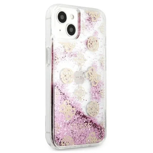 Guess GUHCP13SLGPEPI iPhone 13 mini 5.4" pink/pink keménytok Peony Liquid Glitter tok - 4