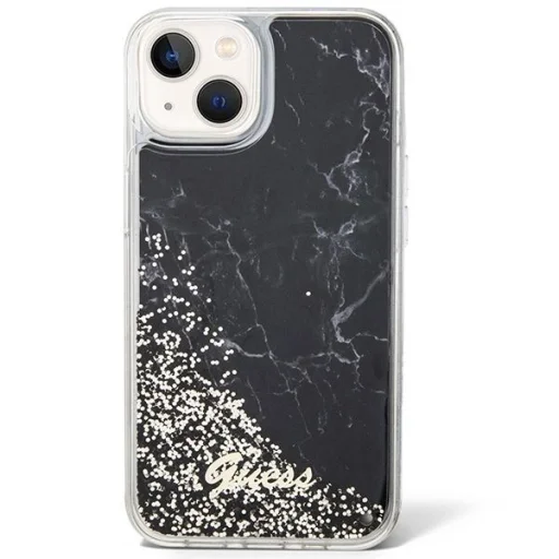 Guess Liquid Glitter Marble tok iPhone 14 - fekete - 3