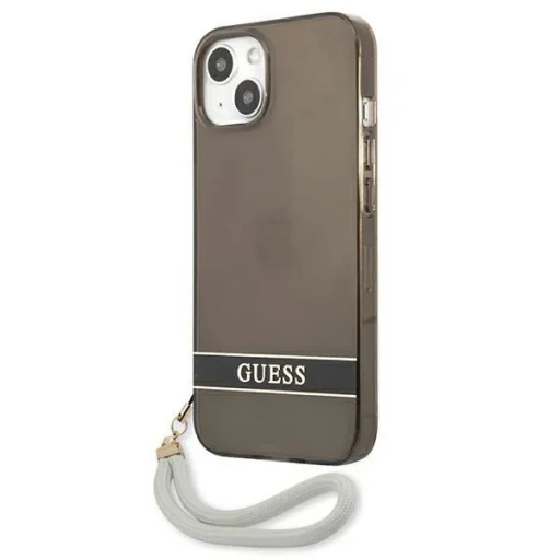 Guess GUHCP13SHTSGSK iPhone 13 mini 5.4" fekete/fekete keménytok Átlátszó Pánt - 2