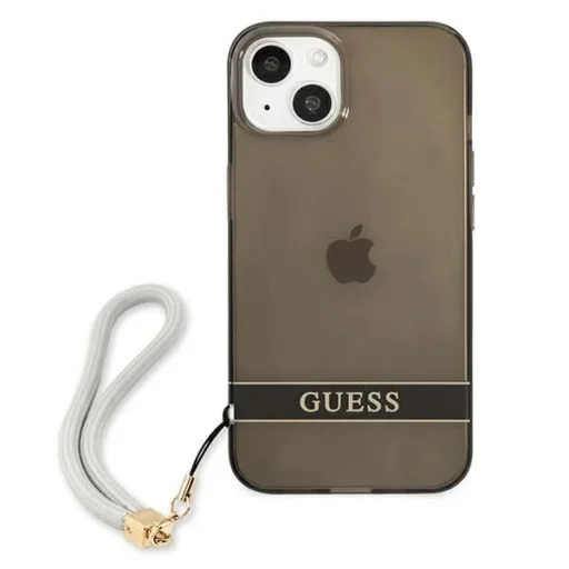 Guess GUHCP13SHTSGSK iPhone 13 mini 5.4" fekete/fekete keménytok Átlátszó Pánt - 3