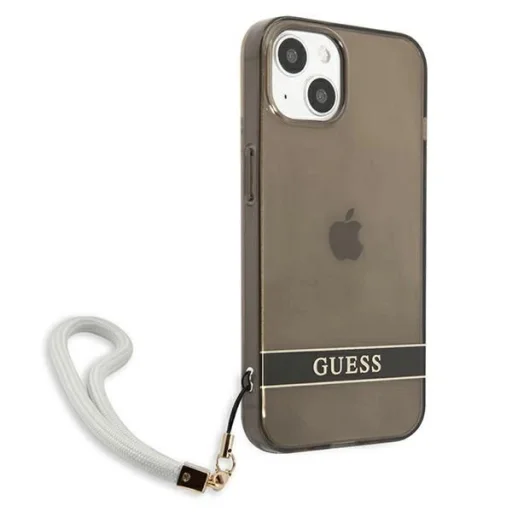 Guess GUHCP13SHTSGSK iPhone 13 mini 5.4" fekete/fekete keménytok Átlátszó Pánt - 4