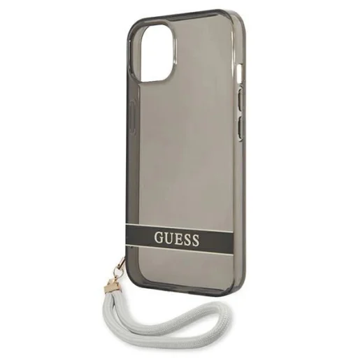 Guess GUHCP13SHTSGSK iPhone 13 mini 5.4" fekete/fekete keménytok Átlátszó Pánt - 6